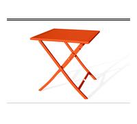 Table de Jardin Pliante Marius 70cm Orange Orange