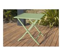 Table de jardin carrée pliante en aluminium - vert lagune