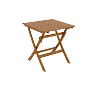 Table de jardin carrée pliante en bois massif L70 cm FUEGO