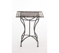 Table De Jardin Carrée Résistante En Métal Bronze Marron