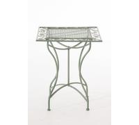 Table De Jardin Carrée Résistante En Métal Vert Antique Vert
