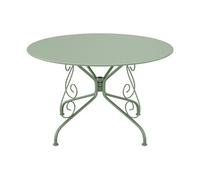 Table de jardin D.120 cm en métal façon fer forgé - Vert amande - GUERMANTES de MYLIA
