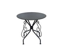 Table de jardin D.80 cm en métal façon fer forgé - Anthracite - GUERMANTES de MYLIA