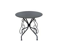 Vente-unique - Table de Jardin D.80 cm en métal façon Fer forgé - Anthracite - GUERMANTES de MYLIA