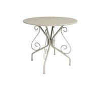 Table de jardin D.80 cm en métal façon fer forgé - Beige - GUERMANTES de MYLIA