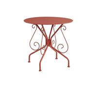 Table de jardin D.80 cm en métal façon fer forgé - Terracotta - GUERMANTES de MYLIA
