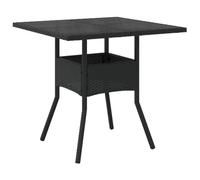 vidaXL Table de Jardin Dessus en Verre, Table à Manger, Table de Repas, Meuble de Patio Terrasse Arrière-cour Extérieur, 365521