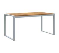 Table de jardin en acacia - vidaXL - 160x80x75 cm - Gris - Bois d'acacia massif - Résistante aux intempéries