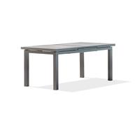 Table de jardin VENISE en aluminium Anthracite avec plateau céramique 8/10 places - Gris Anthracite
