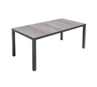 Oviala Table de Jardin en Aluminium et céramique Effet Bois grisé 8 Places - Tivoli