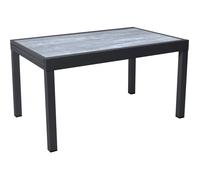 Table de jardin en aluminium extensible ""Lagos"" - 140/280 x 90 x 76 cm - Gris