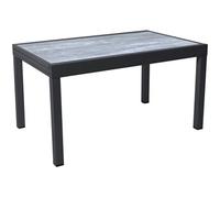 Table de jardin en aluminium extensible "Lagos" - 140/280 x 90 x 76 cm - Gris