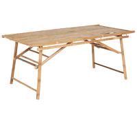 Table de Jardin en Bambou 180 cm Bois Clair Tindari