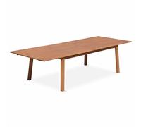 Table de Jardin en Bois 200-250-300cm - Almeria - Grande Table rectangulaire avec allonge Eucalyptus FSC
