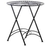CLP Table De Jardin Ronde Tegal en Fer I Table De Terrasse Diamètre 71 cm I Table D'Extérieur Solide Et Résistante, Couleur:Bronze