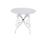 Table de jardin en fer forgé GUERMANTES - Blanc - Métal