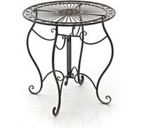 Table de jardin en fer forgé Indra Ø 70 cm , Bronze