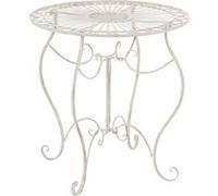 Table de jardin en fer forgé Indra Ø 70 cm , Crème antique Crème G