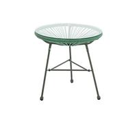 Table de jardin en fils de résine tressés - Kaki - ALIOS III de MYLIA