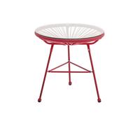 Table de jardin en fils de résine tressés - Terracotta - ALIOS III de MYLIA