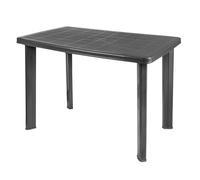 Table de Jardin en Plastique 100 x 72 cm - Anthracite - Table de Camping rectangulaire au Design Classique