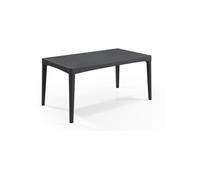 Allibert by Keter Table de jardin Girona rectangulaire en résine gris graphite 6 personnes