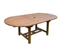 Table de jardin en teck 160/210x100x75cm
