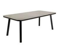 Table de Jardin en Verre "Paola" 200cm Noir & Marron