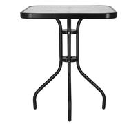 SPRINGOS Table de jardin, table d'appoint, table d'appoint, table de balcon, rectangulaire, 60 x 60 x 70 cm, en métal, pour l'intérieur et l'extérieur