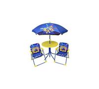Table de jardin enfant Pat'Patrouille pliante avec parasol