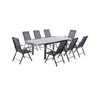 Ravenne 8. Salon De Jardin En Aluminium 8 Places Gris Gris