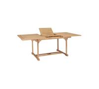 Teck Massif Table à Dîner Extensible Table de Jardin Mobilier de Balcon vidaXL