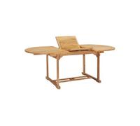 vidaXL Table de jardin extensible 150-200x100x75 cm Teck solide 44675