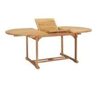 vidaXL Table de jardin extensible 150-200x100x75 cm Teck solide 44675