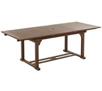 Beliani Table de Jardin Extensible 160/220 x 90 cm en Bois d'Acacia Marron Foncé Amantea