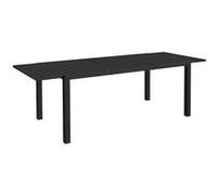 Table de jardin extensible 6-8 personnes dim. 180/240L x 94l x 73H cm alu noir Noir