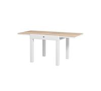 Outsunny Table de jardin extensible 80/160 cm 6 places aluminium époxy gris clair plateau effet bois
