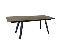 Table de jardin extensible aluminium plateau HPL - Agra - L.150/200/250 x l.90 cm - 6/8 personnes