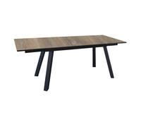 Table de jardin extensible aluminium plateau HPL - Agra - L.150/200/250 x l.90 cm - 6/8 personnes