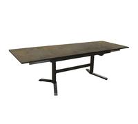 Table de jardin extensible aluminium plateau HPL - Sotta - L.150/200/250 x l.78 cm - 6/10 personnes