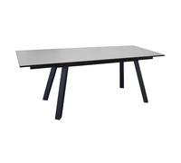 Table de jardin rectangulaire Agra, plateau Verre - graphite/perle 150/200/250 cm Graphite G