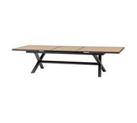 Table de jardin extensible AXIOME Effet bois Noix & Graphite 12 places - Hespéride