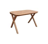 sweeek - Table de Jardin Extensible Bois d'acacia 4-6 Places 120/180cm Naturel - Tanzo
