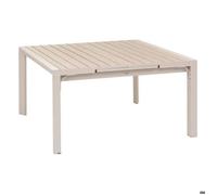 Table de jardin extensible carrée Evasion lin et argile Hespéride - Argile