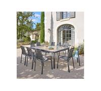Table de jardin extensible carrée Evasion honey / graphite Hespéride