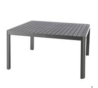 Table de jardin extensible carrée ""Paradize"" graphite 10 places en aluminium traité époxy - Hespéride