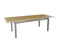 Table de jardin - Rectangulaire - Crème - Aluminium - 8/10 personnes - 187 / 247 x 100 cm - Louisiane II - PROLOISIRS