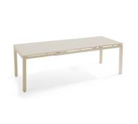 Table de jardin extensible en aluminium 8 à 10 places crème Galilée - Oviala