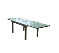 Table de jardin extensible en aluminium grise BRESCIA