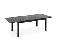 Table de jardin extensible en aluminium noir 8 places Butterfly - Oviala